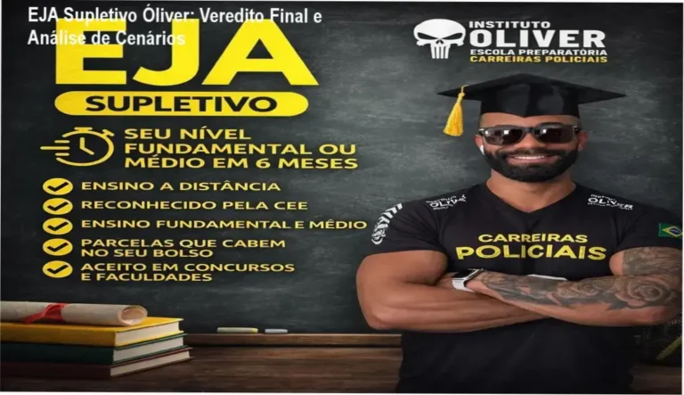 Representação do certificado EJA Supletivo Óliver para ingresso em carreiras policiais e ensino superior