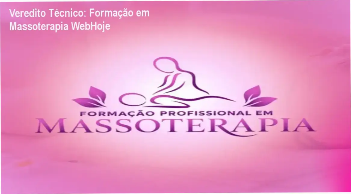 Certificado de Formação em Massoterapia WebHoje com selo ABRATH e carga horária de 300 horas