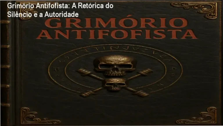 Representação visual da blindagem reputacional e do controle da fala do Grimório Antifofista